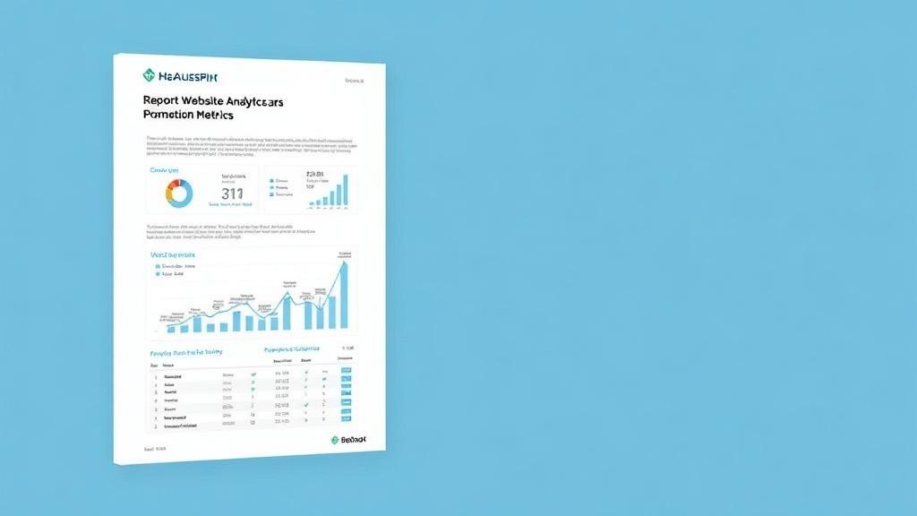 Report on website analytics and promotion metricsфото